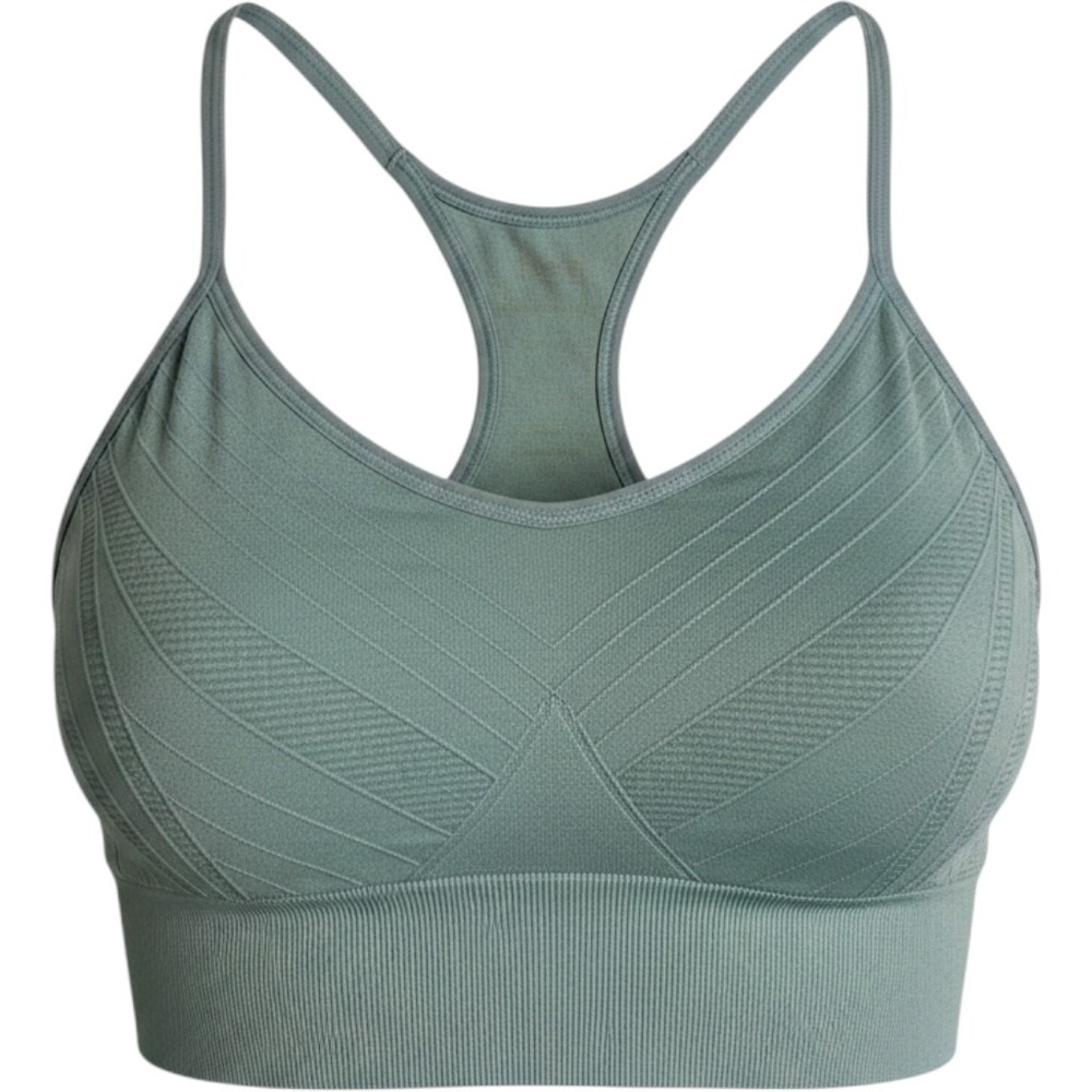 Bebe Sport Seamless Sports Bra Sage Green Adjustable Racerback Straps Small